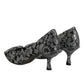 Dolce & Gabbana Silver Lace DG Amore Heels Pumps Shoes