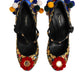 Dolce & Gabbana Black Gold Embellished MARY JANES Pumps  Shoes