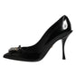Dolce & Gabbana Black Bag Embellished Heels Pumps Shoes
