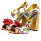 Dolce & Gabbana Multicolor Floral Crystal Embellished Sandals Shoes