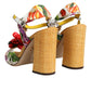 Dolce & Gabbana Multicolor Floral Crystal Embellished Sandals Shoes