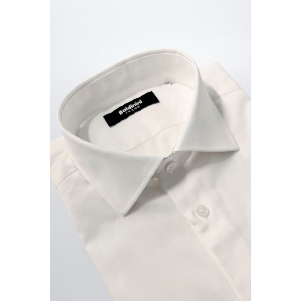 Baldinini Trend White Cotton Shirt