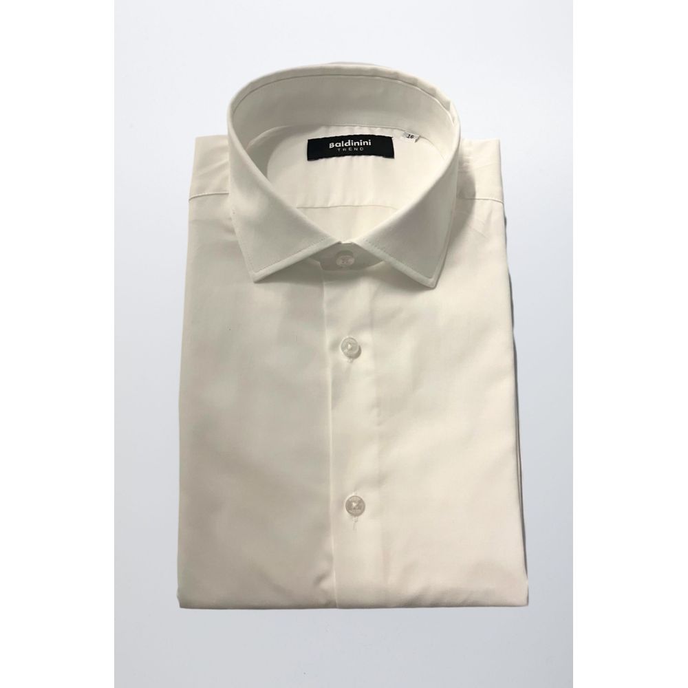 Baldinini Trend White Cotton Shirt