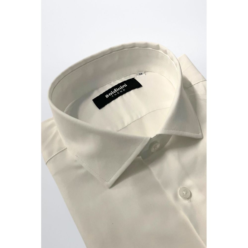 Baldinini Trend White Cotton Shirt