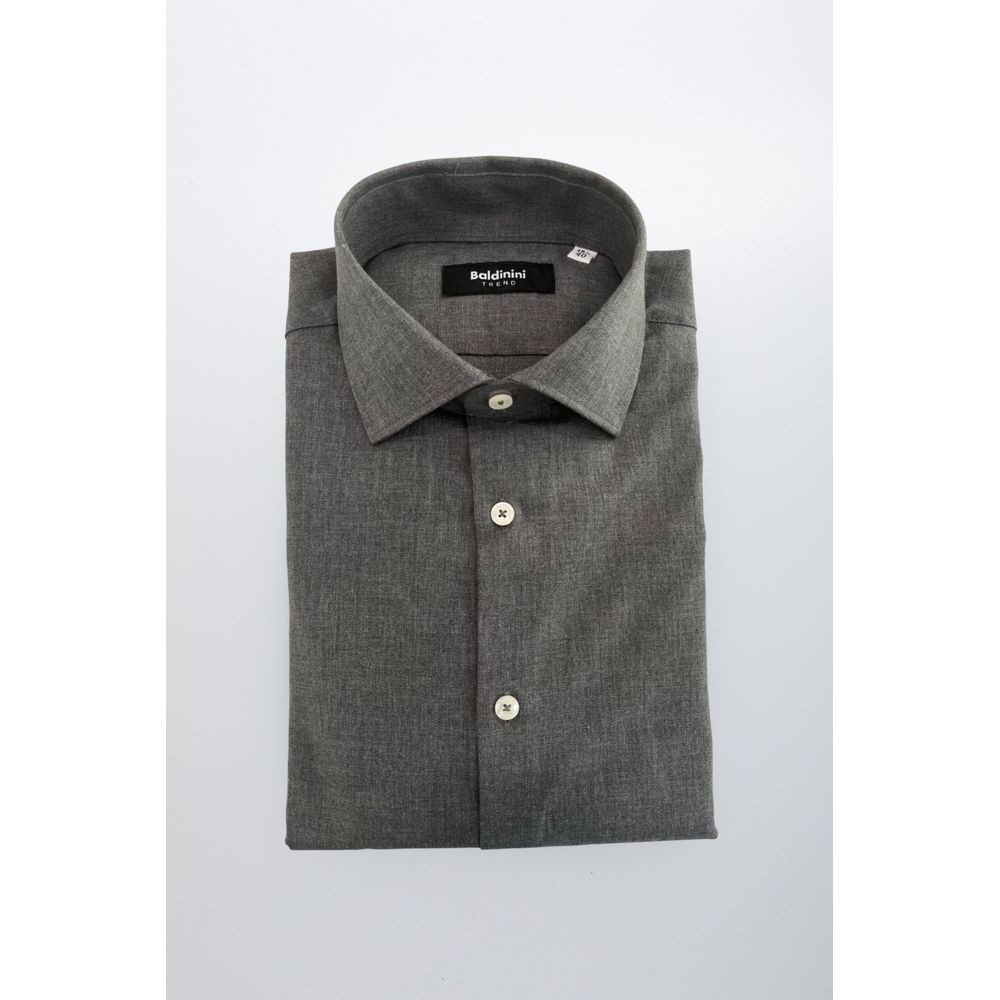 Baldinini Trend Gray Cotton Shirt