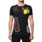 Dolce & Gabbana Black Polka Dot Lemons Horse Henley T-Shirt Mens T-Shirt
