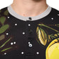 Dolce & Gabbana Black Polka Dot Lemons Horse Henley T-Shirt Mens T-Shirt