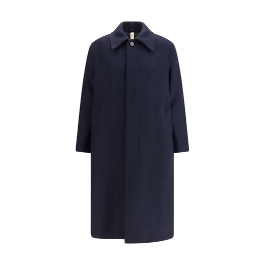 Sunflower Blue Fleece Wool Coat Mens Jacket