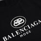 Balenciaga Black Cotton Logo Print Crew Neck Short Sleeves T-shirt Mens T-Shirt
