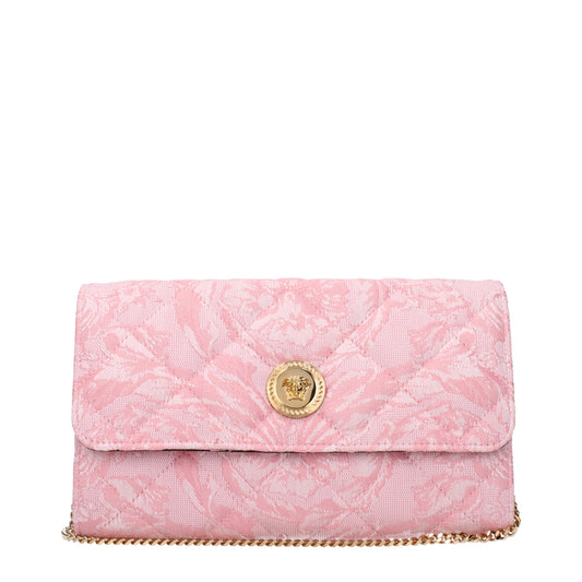Versace Pink Fabric Clutch Bag Womens Clutch Bag