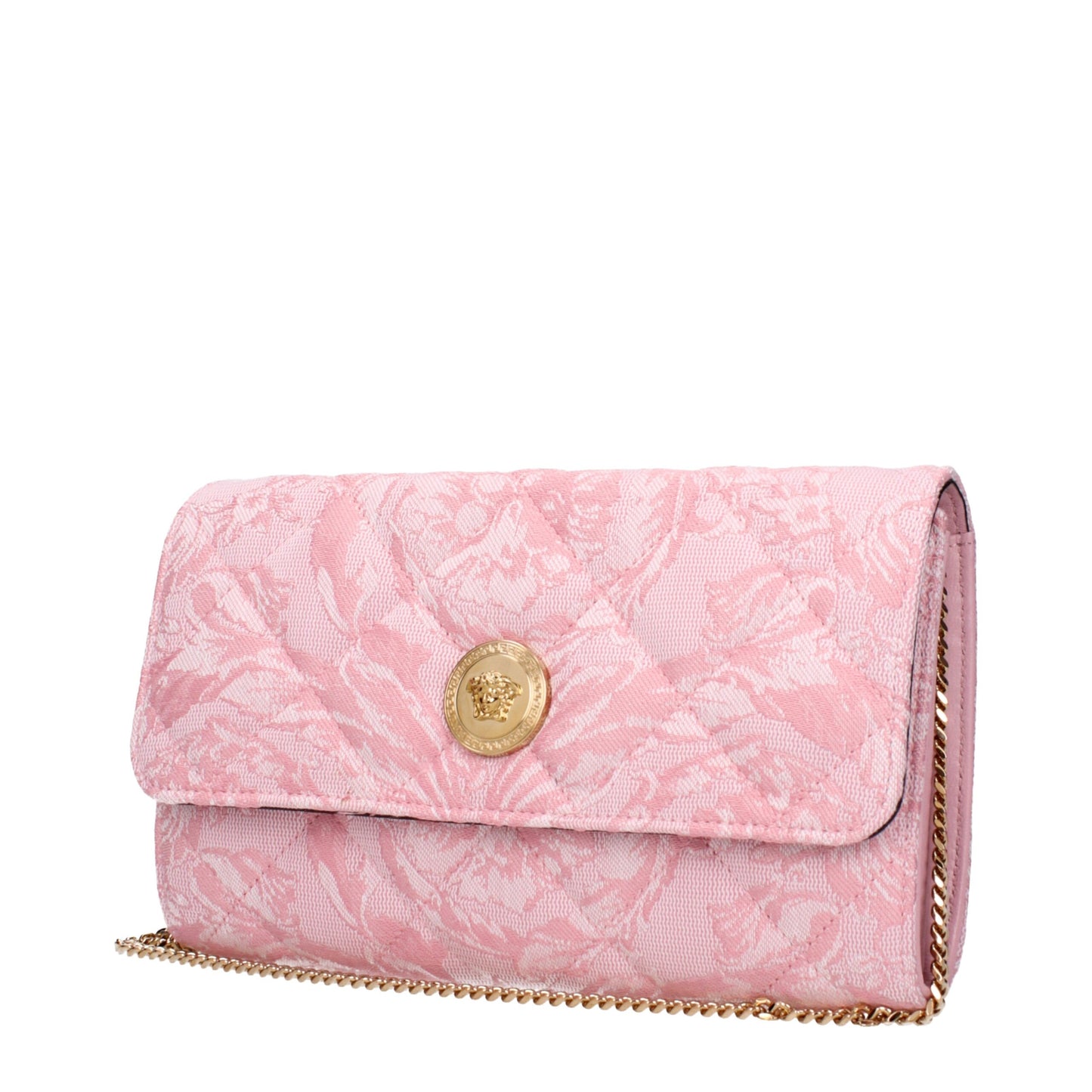 Versace Pink Fabric Clutch Bag Womens Clutch Bag