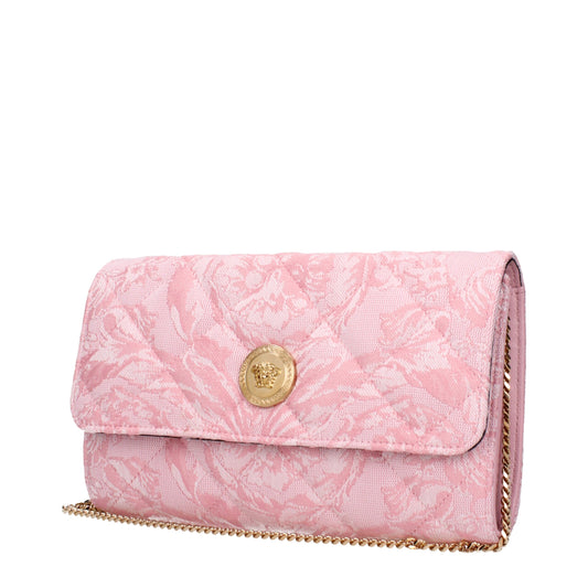 Versace Pink Fabric Clutch Bag Womens Clutch Bag