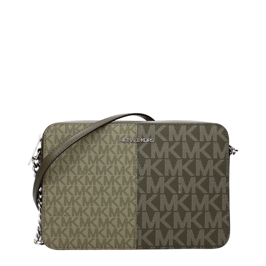 Michael Kors Green Fabric Crossbody Bag Womens Crossbody Bag