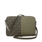 Michael Kors Green Fabric Crossbody Bag Womens Crossbody Bag