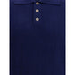 Brunello Cucinelli Blue Cashmere Polo Shirt
