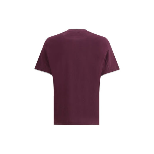 Brunello Cucinelli Purple Cotton T-Shirt