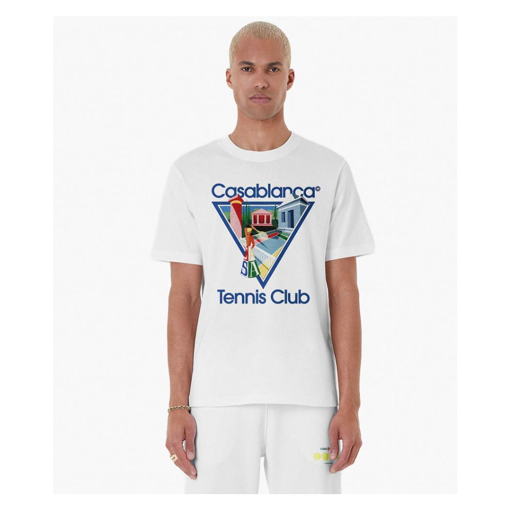 Casablanca White Cotton T-Shirt Mens T-Shirt