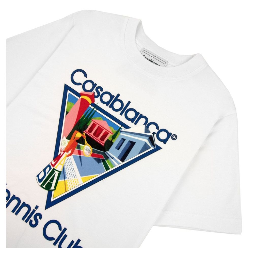 Casablanca White Cotton T-Shirt Mens T-Shirt