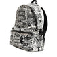 Dolce & Gabbana Black White Graffiti Print School Backpack Men Borse Bag Mens Backpack