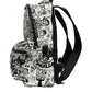 Dolce & Gabbana Black White Graffiti Print School Backpack Men Borse Bag Mens Backpack
