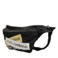 Dolce & Gabbana Black Logo Tape Print Waist Fanny Pack Men's Borse Bag