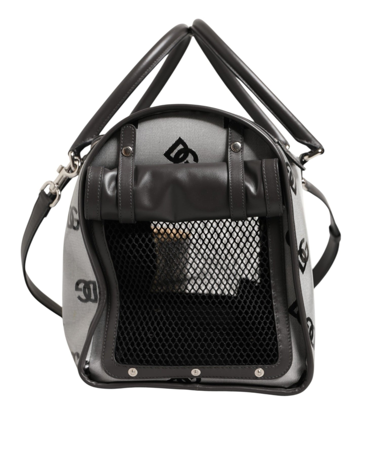 Dolce & Gabbana White DG Logo Pet Carrier Logo Plaque Top Handle Bag Womens Shoulder Bag