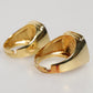 Dolce & Gabbana Gold-Tone Real Brass Black Enamel "DG" Adjustable Rings