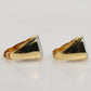 Dolce & Gabbana Gold-Tone Real Brass Black Enamel "DG" Adjustable Rings