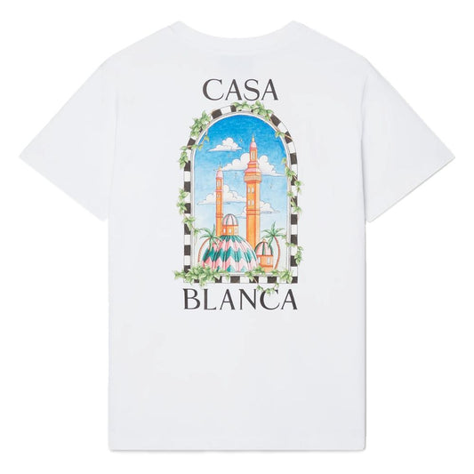 Casablanca White Cotton T-Shirt Mens T-Shirt