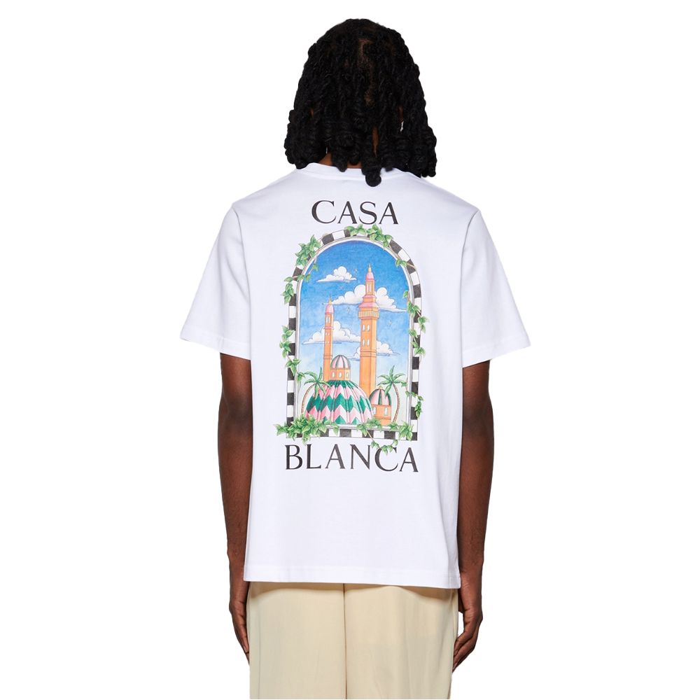 Casablanca White Cotton T-Shirt Mens T-Shirt