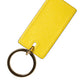 Dolce & Gabbana Yellow Calf Leather Logo Metal Ring Men Keychain Keyring
