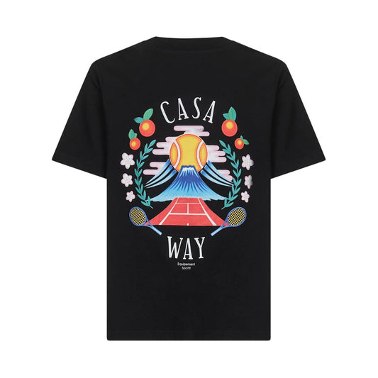 Casablanca Black Cotton Men's T-Shirt
