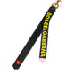 Dolce & Gabbana Black Yellow Logo Letaher Brass Holder Keychain Keyring