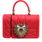 Dolce & Gabbana Red Silicone Devotion Heart Cover Bag Women Airpods Case