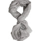 Dolce & Gabbana Gray Cashmere Knit Fringes Neck Foulard 67cm x200cm Foulard Scarf