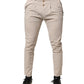 Daniele Alessandrini Beige Cotton Stretch Slim Fit Denim Jeans