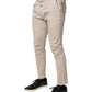 Daniele Alessandrini Beige Cotton Stretch Slim Fit Denim Jeans