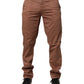 Barba Napoli Brown Mid Waist Skinny Fit Denim Men Trouser Jeans