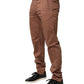 Barba Napoli Brown Mid Waist Skinny Fit Denim Men Trouser Jeans