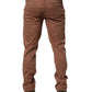 Barba Napoli Brown Mid Waist Skinny Fit Denim Men Trouser Jeans