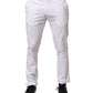 AT.P.CO White Cotton Skinny Fit Mid Waist Denim Trouser Jeans