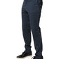 Master Coat Blue Skinny Fit Mid Waist Men Chino Trouser Pants