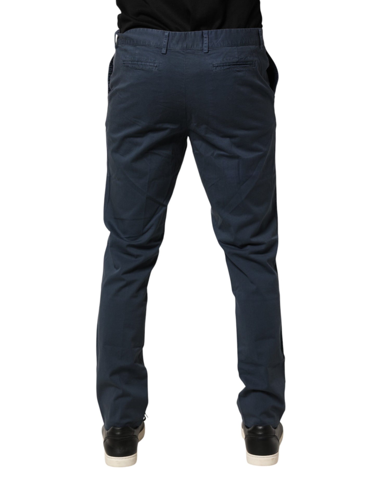 Master Coat Blue Skinny Fit Mid Waist Men Chino Trouser Pants