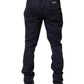 Jeckerson Blue Cotton Stretch Straight Fit Men Chino Trouser Pants