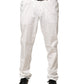 Domenico Tagliente White Tapered Dress Formal Trouser Pants