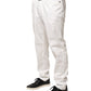 Domenico Tagliente White Tapered Dress Formal Trouser Pants
