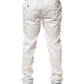 Domenico Tagliente White Tapered Dress Formal Trouser Pants