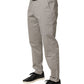 Jeckerson Gray Cotton Stretch Tapered Fit Men Chino Trouser Pants