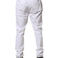 AGLINI White Skinny Fit Mid Waist Men Denim Trouser Jeans