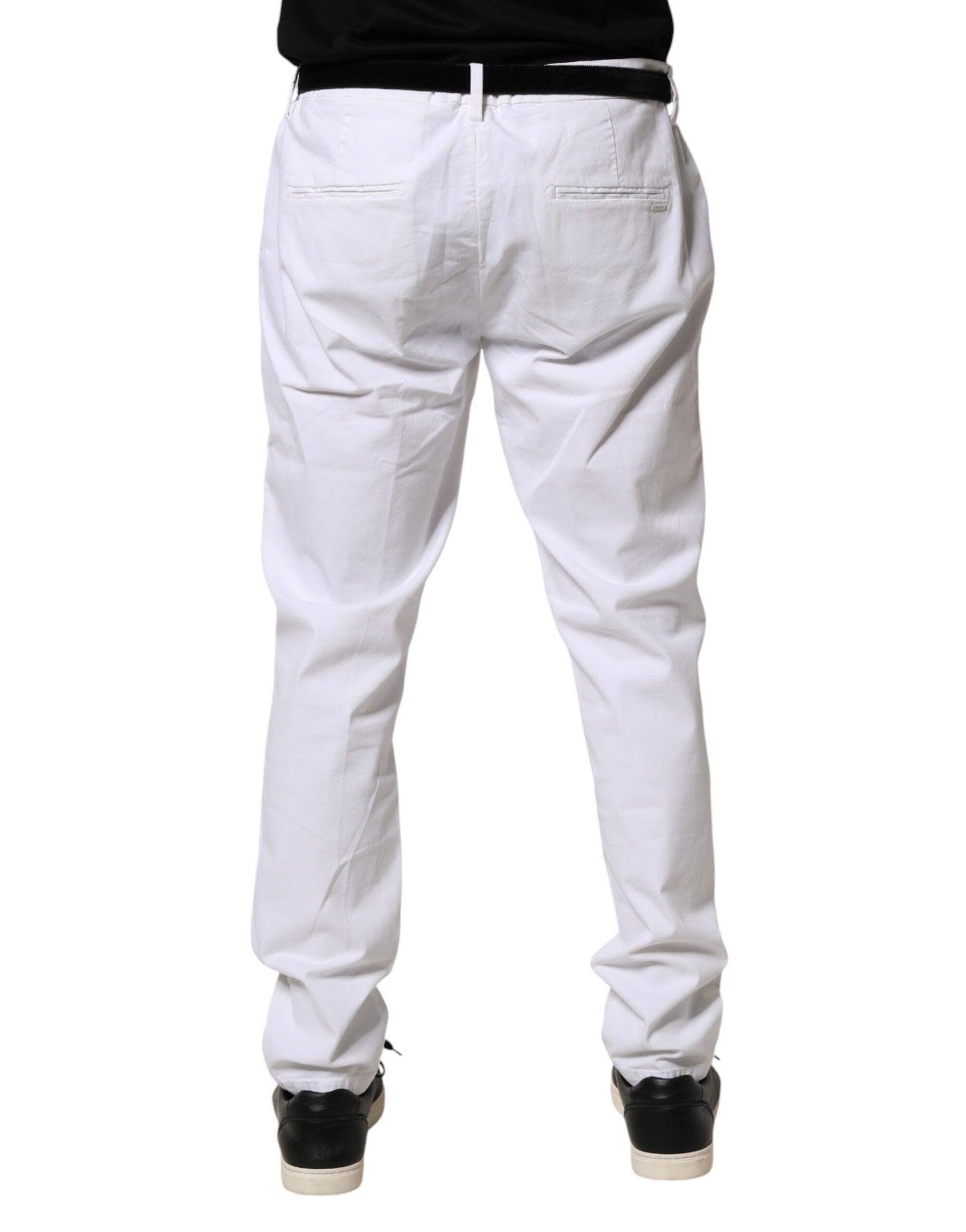 AGLINI White Skinny Fit Mid Waist Men Denim Trouser Jeans